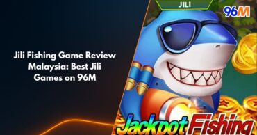 JILI Fishing game review image featuring cartoon shark with sunglasses and gold coins