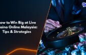Live casino online Malaysia roulette wheel and poker chips with dealer spinning the ball at 96M platform, representing winning strategies and gameplay