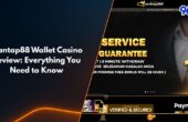 Mantap88 wallet casino Malaysia review banner highlighting fast withdrawal service guarantee and 96M branding