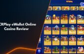 SCRPlay eWallet online casino review banner showing popular slot game providers and 96M branding