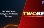 TWCBET online casino Malaysia review banner featuring TWCBET logo and 96M branding on red background