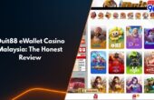 iDuit88 eWallet casino Malaysia honest review banner showing popular slot game providers and 96M branding