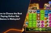 Colorful online slot game interface showing tropical symbols like tiki masks, coconuts, and pineapples, representing best paying slot games in Malaysia on 96M
