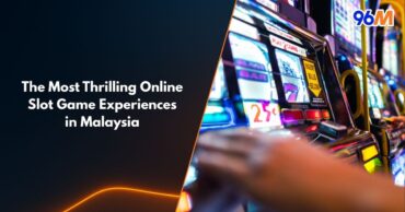 Player spinning colorful slot machines representing thrilling online slot game experiences in Malaysia on 96M