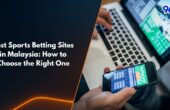 User comparing sports betting sites in Malaysia on laptop and smartphone for live betting options at 96M