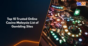 Colorful slot and casino lights representing trusted online casino Malaysia list of gambling sites on 96M platform