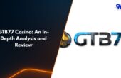 GTB77 Casino review banner featuring the GTB77 logo under 96M branding