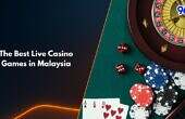 Live casino table with roulette cards and chips for players in Malaysia using 96M