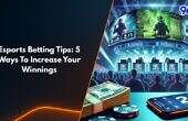 Esports betting tips showing a live gaming tournament arena with players, screens, and betting odds, illustrating 5 ways to increase your winnings at 96M