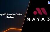 Maya33 Casino logo set against black gradient — highlighting e-wallet gaming review by 96M