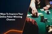 Players stacking poker chips at an online poker table, illustrating 5 ways to improve your online poker winning chances