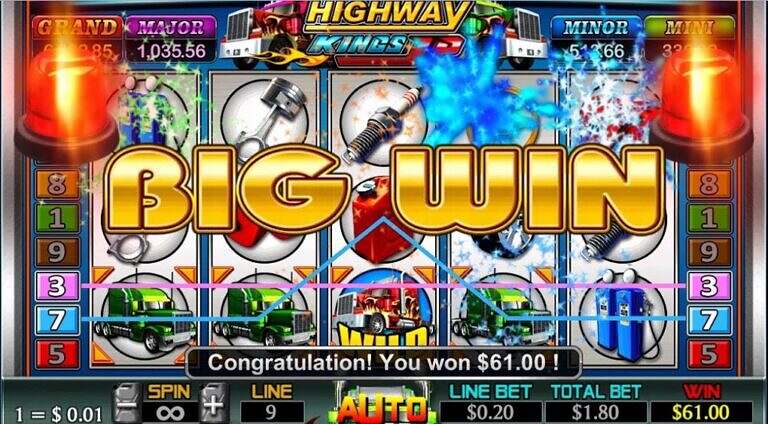 Gaming scene of highway kings